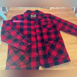 Irish Setter Hunting Jacket, Medium. Red Buffalo Check.